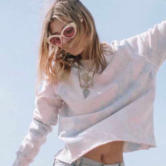 Joah Brown Other - NWOT JOAH BROWN tie dye cutoff sweatshirt